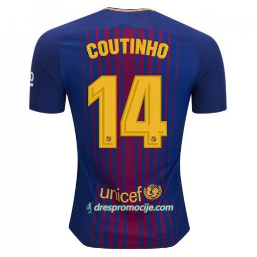 FC Barcelona Dres Philippe Coutinho 14 Domaći 2017/18 Kratkih Rukava FC Barcelona Dres Philippe Coutinho 14 Domaći 2017/18 Kratkih Rukava