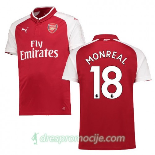 Arsenal Dres MONREAL Domaći 2017/18 Kratkih Rukava Arsenal Dres MONREAL Domaći 2017/18 Kratkih Rukava