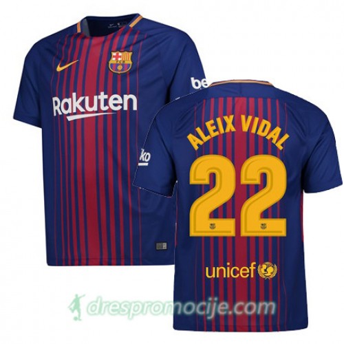 FC Barcelona Dres Aleix Vidal Domaći 2017/18 Kratkih Rukava FC Barcelona Dres Aleix Vidal Domaći 2017/18 Kratkih Rukava