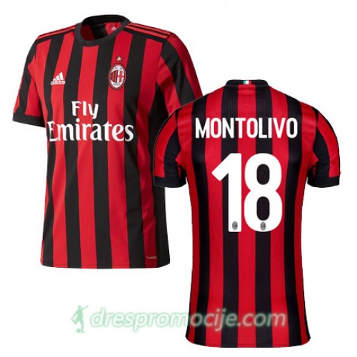 Milan Dres MONTOLIVO Domaći 2017/18 Kratkih Rukava Milan Dres MONTOLIVO Domaći 2017/18 Kratkih Rukava