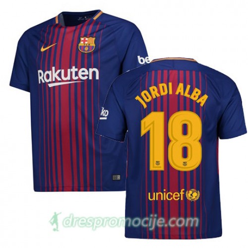 FC Barcelona Dres JORDI ALBA Domaći 2017/18 Kratkih Rukava FC Barcelona Dres JORDI ALBA Domaći 2017/18 Kratkih Rukava