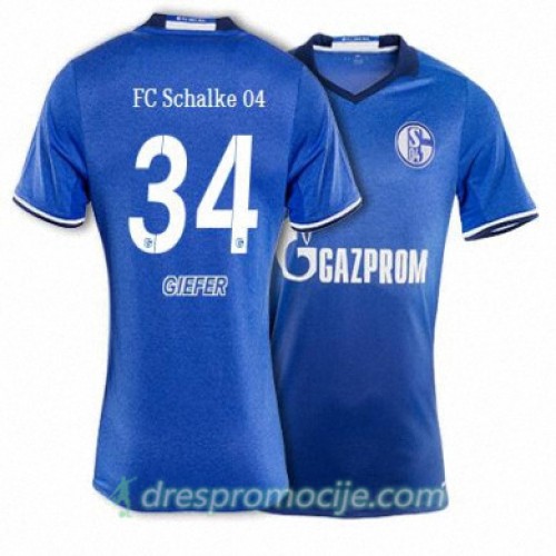 Schalke Dres GIEFER Domaći 2017/18 Kratkih Rukava Schalke Dres GIEFER Domaći 2017/18 Kratkih Rukava