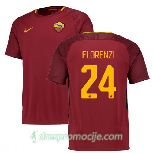 Roma Dres FLORENZI Domaći 2017/18 Kratkih Rukava Roma Dres FLORENZI Domaći 2017/18 Kratkih Rukava