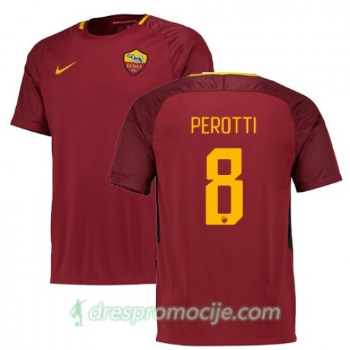 Roma Dres PEROTTI Domaći 2017/18 Kratkih Rukava Roma Dres PEROTTI Domaći 2017/18 Kratkih Rukava