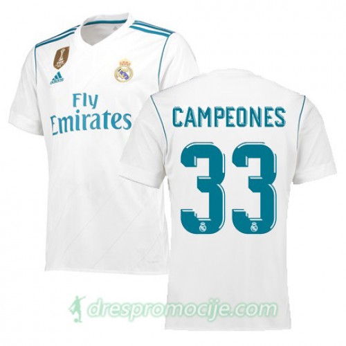 Real Madrid Dres Campeones 33 Domaći 2017/18 Kratkih Rukava Real Madrid Dres Campeones 33 Domaći 2017/18 Kratkih Rukava