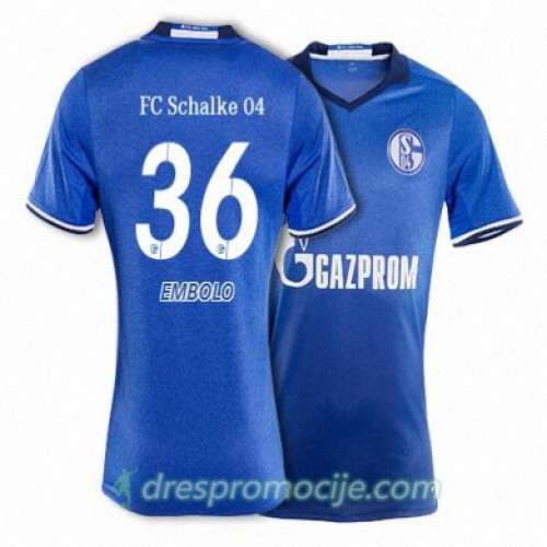 Schalke Dres EMBOLO Domaći 2017/18 Kratkih Rukava Schalke Dres EMBOLO Domaći 2017/18 Kratkih Rukava