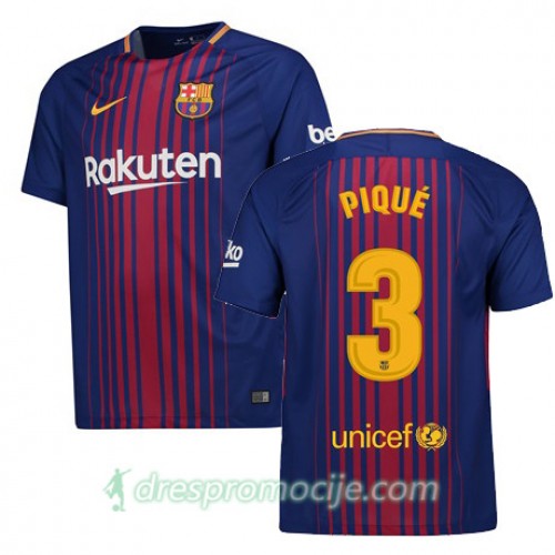 FC Barcelona Dres PIQUE Domaći 2017/18 Kratkih Rukava FC Barcelona Dres PIQUE Domaći 2017/18 Kratkih Rukava