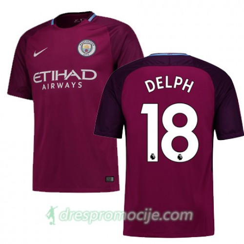 Manchester City Dres DELPH Gostujući 2017/18 Kratkih Rukava Manchester City Dres DELPH Gostujući 2017/18 Kratkih Rukava