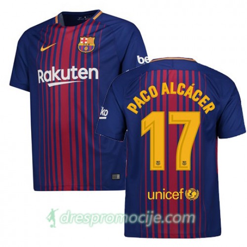 FC Barcelona Dres Paco Alcacer Domaći 2017/18 Kratkih Rukava FC Barcelona Dres Paco Alcacer Domaći 2017/18 Kratkih Rukava