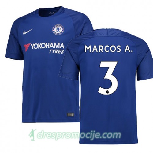 Chelsea Dres MARCOS A Domaći 2017/18 Kratkih Rukava Chelsea Dres MARCOS A Domaći 2017/18 Kratkih Rukava