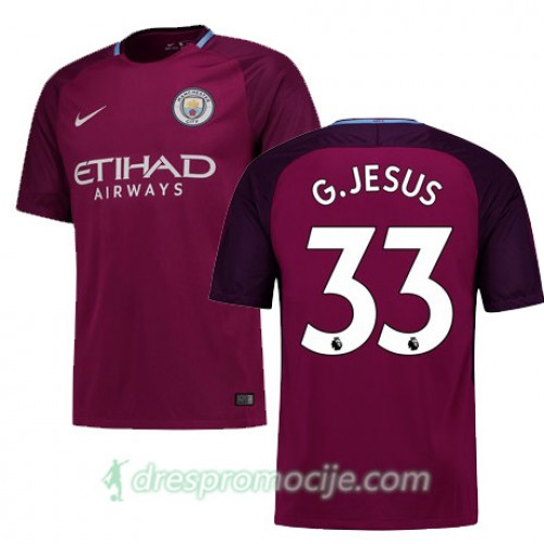 Manchester City Dres JESUS Gostujući 2017/18 Kratkih Rukava Manchester City Dres JESUS Gostujući 2017/18 Kratkih Rukava