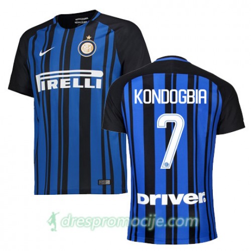 Inter Dres KONDOGBIA Domaći 2017/18 Kratkih Rukava Inter Dres KONDOGBIA Domaći 2017/18 Kratkih Rukava