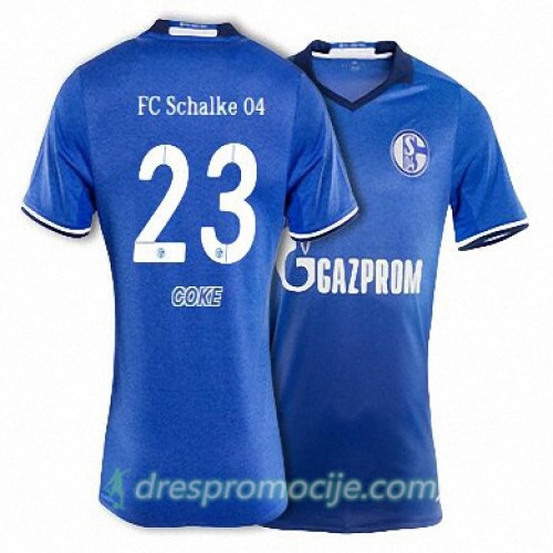 Schalke Dres COKE Domaći 2017/18 Kratkih Rukava Schalke Dres COKE Domaći 2017/18 Kratkih Rukava