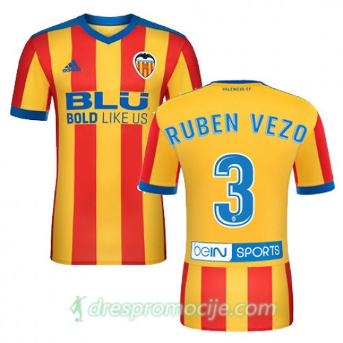 Valencia C.F. Dres RUBEN VEZO Gostujući 2017/18 Kratkih Rukava Valencia C.F. Dres RUBEN VEZO Gostujući 2017/18 Kratkih Rukava