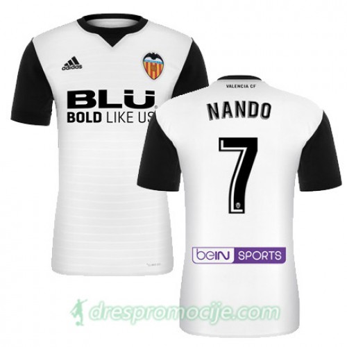 Valencia C.F. Dres NANDO Domaći 2017/18 Kratkih Rukava Valencia C.F. Dres NANDO Domaći 2017/18 Kratkih Rukava