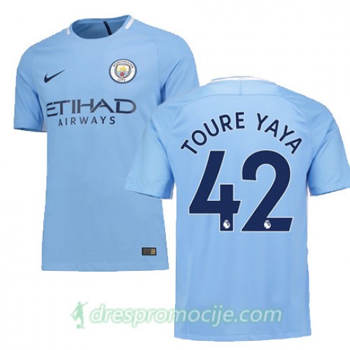 Manchester City Dres TOURE YAYA Domaći 2017/18 Kratkih Rukava Manchester City Dres TOURE YAYA Domaći 2017/18 Kratkih Rukava