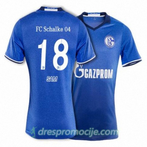 Schalke Dres SAM Domaći 2017/18 Kratkih Rukava Schalke Dres SAM Domaći 2017/18 Kratkih Rukava