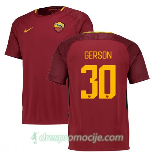 Roma Dres GERSON Domaći 2017/18 Kratkih Rukava Roma Dres GERSON Domaći 2017/18 Kratkih Rukava