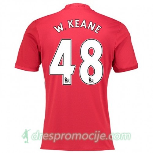 Manchester United Dres W KEANE Domaći 2017/18 Kratkih Rukava Manchester United Dres W KEANE Domaći 2017/18 Kratkih Rukava