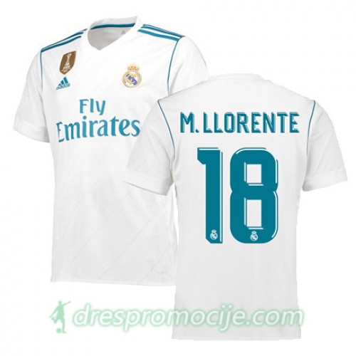 Real Madrid Dres MARCOS LLORENTE Domaći 2017/18 Kratkih Rukava Real Madrid Dres MARCOS LLORENTE Domaći 2017/18 Kratkih Rukava