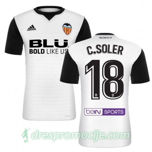 Valencia C.F. Dres C SOLER Domaći 2017/18 Kratkih Rukava Valencia C.F. Dres C SOLER Domaći 2017/18 Kratkih Rukava