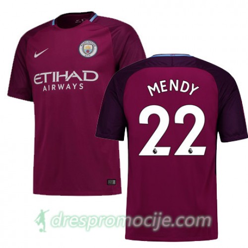 Manchester City Dres MENDY Gostujući 2017/18 Kratkih Rukava Manchester City Dres MENDY Gostujući 2017/18 Kratkih Rukava