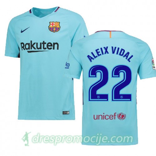 FC Barcelona Dres Aleix Vidal Gostujući 2017/18 Kratkih Rukava FC Barcelona Dres Aleix Vidal Gostujući 2017/18 Kratkih Rukava