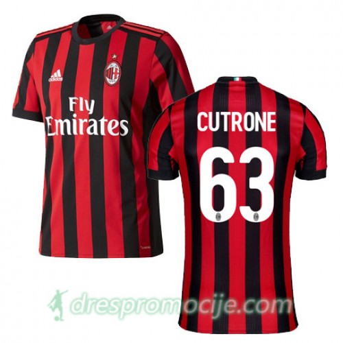 Milan Dres CUTRONE Domaći 2017/18 Kratkih Rukava Milan Dres CUTRONE Domaći 2017/18 Kratkih Rukava