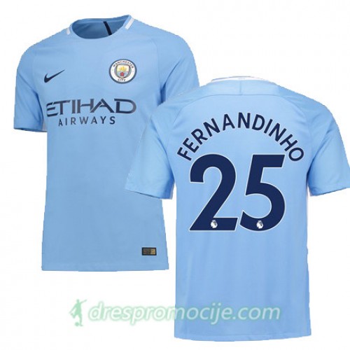 Manchester City Dres FERNANDINHO Domaći 2017/18 Kratkih Rukava Manchester City Dres FERNANDINHO Domaći 2017/18 Kratkih Rukava