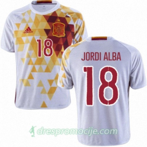 Španjolska Dres JORDI ALBA Gostujući Euro 2016 Španjolska Dres JORDI ALBA Gostujući Euro 2016