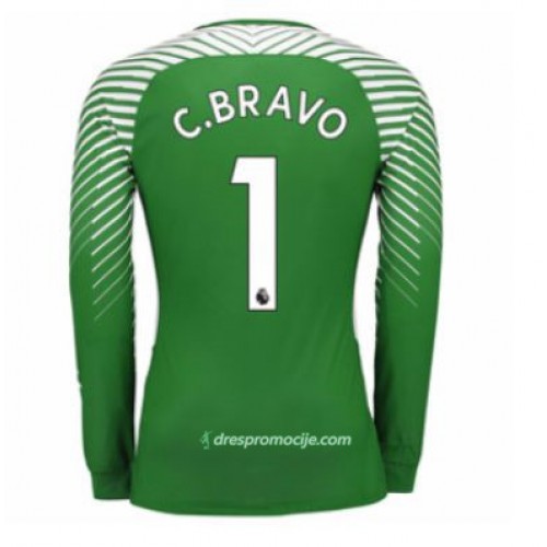 Manchester City Dres Golmanski Claudio Bravo 1 Domaći 2017/18 Dugim Rukavima Manchester City Dres Golmanski Claudio Bravo 1 Domaći 2017/18 Dugim Rukavima