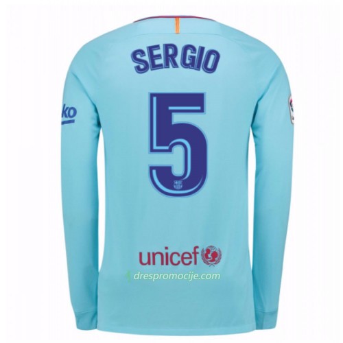 FC Barcelona Dres Sergio Busquets 5 Gostujući 2017/18 Dugim Rukavima FC Barcelona Dres Sergio Busquets 5 Gostujući 2017/18 Dugim Rukavima