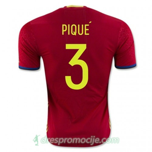 Španjolska Dres PIQUE Domaći Euro 2016 Španjolska Dres PIQUE Domaći Euro 2016