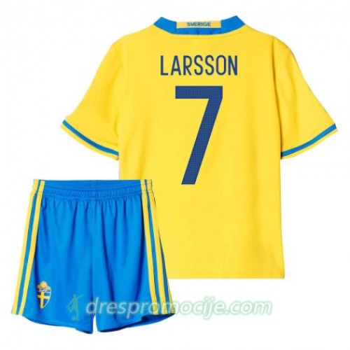 Švedska Dres Larsson 7 Dječji Domaći 2016 Kratkih Rukava Švedska Dres Larsson 7 Dječji Domaći 2016 Kratkih Rukava