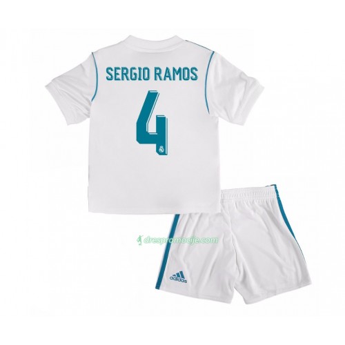 Real Madrid Dres Sergio Ramos 4 Dječji Domaći 2017/18 Kratkih Rukava Real Madrid Dres Sergio Ramos 4 Dječji Domaći 2017/18 Kratkih Rukava