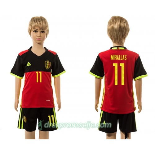 Belgija Dres Mirallas 11 Dječji Domaći 2016 Kratkih Rukava Belgija Dres Mirallas 11 Dječji Domaći 2016 Kratkih Rukava
