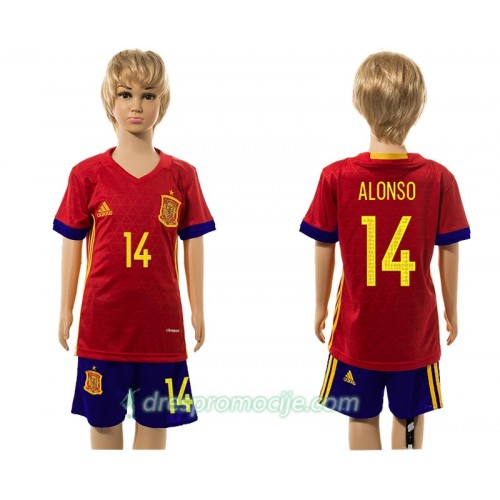 Španjolska Dres Alonso 14 Dječji Domaći 2016 Kratkih Rukava Španjolska Dres Alonso 14 Dječji Domaći 2016 Kratkih Rukava