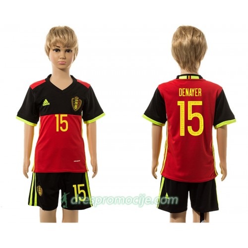 Belgija Dres Denayer 15 Dječji Domaći 2016 Kratkih Rukava Belgija Dres Denayer 15 Dječji Domaći 2016 Kratkih Rukava