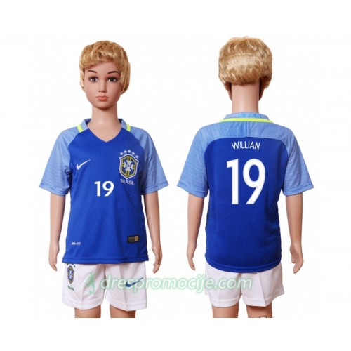 Brazil Dres Willian 19 Dječji Gostujući 2016 Kratkih Rukava Brazil Dres Willian 19 Dječji Gostujući 2016 Kratkih Rukava