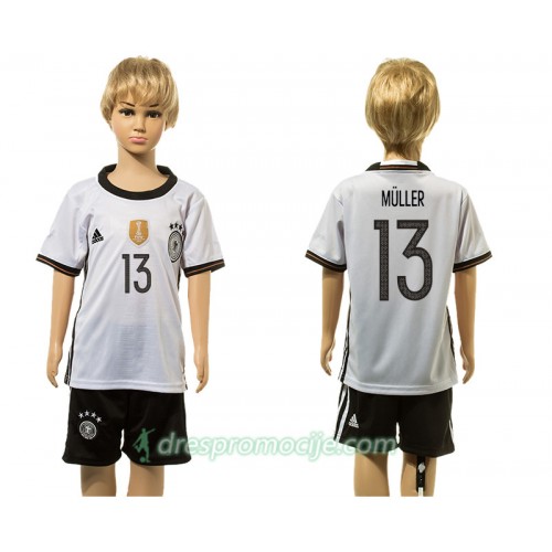 Njemačka Dres Muller 13 Dječji Domaći 2016 Kratkih Rukava Njemačka Dres Muller 13 Dječji Domaći 2016 Kratkih Rukava