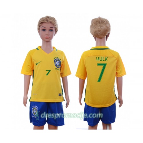 Brazil Dres Hulk 7 Dječji Domaći 2016 Kratkih Rukava Brazil Dres Hulk 7 Dječji Domaći 2016 Kratkih Rukava