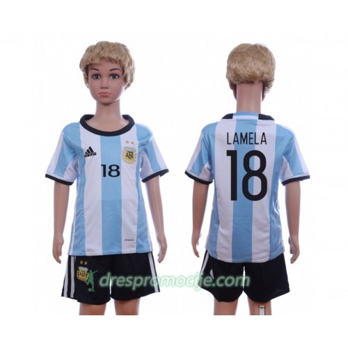 Argentina Dres Lamela 18 Dječji Domaći 2016 Kratkih Rukava Argentina Dres Lamela 18 Dječji Domaći 2016 Kratkih Rukava
