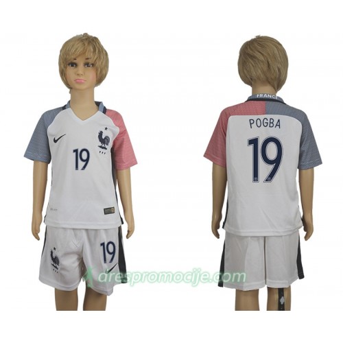 Francuska Dres Paul Pogba 19 Dječji Gostujući 2016 Kratkih Rukava Francuska Dres Paul Pogba 19 Dječji Gostujući 2016 Kratkih Rukava