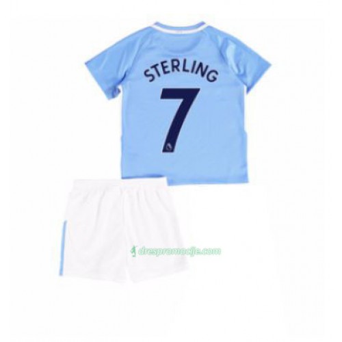 Manchester City Dres Raheem Sterling 7 Dječji Domaći 2017/18 Kratkih Rukava Manchester City Dres Raheem Sterling 7 Dječji Domaći 2017/18 Kratkih Rukava