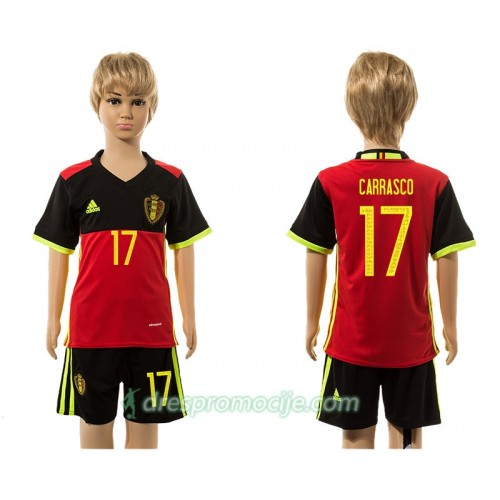 Belgija Dres Carrasco 17 Dječji Domaći 2016 Kratkih Rukava Belgija Dres Carrasco 17 Dječji Domaći 2016 Kratkih Rukava