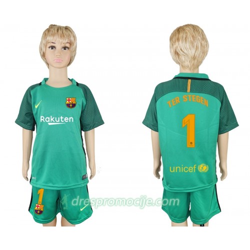 FC Barcelona Dres Ter Stegen 1 Golmanski Dječji Domaći 2017/18 Kratkih Rukava FC Barcelona Dres Ter Stegen 1 Golmanski Dječji Domaći 2017/18 Kratkih Rukava