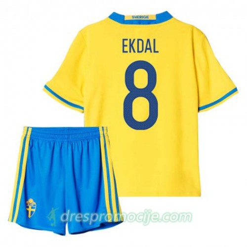 Švedska Dres Ekdal 8 Dječji Domaći 2016 Kratkih Rukava Švedska Dres Ekdal 8 Dječji Domaći 2016 Kratkih Rukava