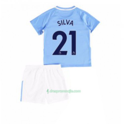 Manchester City Dres David Silva 21 Dječji Domaći 2017/18 Kratkih Rukava Manchester City Dres David Silva 21 Dječji Domaći 2017/18 Kratkih Rukava