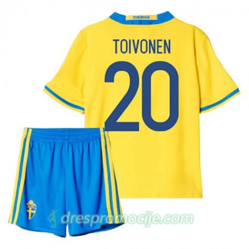 Švedska Dres Toivonen 20 Dječji Domaći 2016 Kratkih Rukava Švedska Dres Toivonen 20 Dječji Domaći 2016 Kratkih Rukava