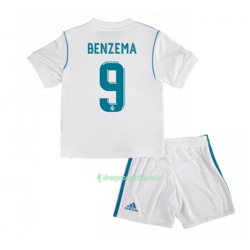 Real Madrid Dres Karim Benzema 9 Dječji Domaći 2017/18 Kratkih Rukava Real Madrid Dres Karim Benzema 9 Dječji Domaći 2017/18 Kratkih Rukava